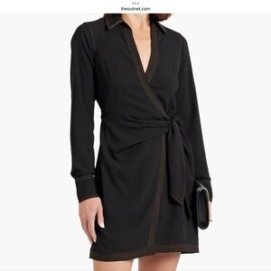 Veronica Beard Lavella wrap dress, black size 8